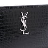 Secondhand Saint Laurent Croc Embossed Leather Uptown Pouch