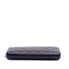 Chanel CC Quilted Caviar Zip Around Long Wallet Secondhand