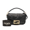 Fendi Mini Zucca Embossed Leather Baguette Satchel Secondhand