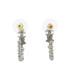 Chanel CC Silver Plated Crystal Star Push Back Earrings Secondhand