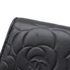 Chanel CC Embossed Leather Camellia Card Holder Secondhand