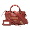 Balenciaga Mini Goatskin Motocross Classic Metallic Edge City Satchel Secondhand