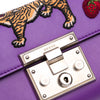 Gucci Small Embroidered Calfskin Tiger Strawberry Padlock Crossbody Secondhand