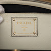 Prada Bicolor Saffiano Cuir Trimmed Canvas Satchel Secondhand