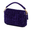 Fendi Mini Zucca Embossed Velvet Baguette Satchel Secondhand