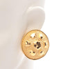 Dior Gold Plated Round Clip On Earrings Secondhand