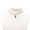 Dior Gold Plated Strass CD Logo Pendant Necklace Secondhand
