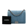 Chanel Large Quilted Denim Boy Flap Secondhand