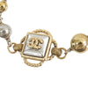 Chanel CC Gold and Palladium Plated Station Bracelet Secondhand