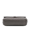 Saint Laurent Large Chevron Sheepskin Monogram College Bag Secondhand