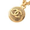 Chanel Gold Plated CC Round Pendant Necklace Secondhand