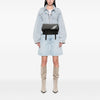 Prada Soft Calf Trimmed Tessuto Double Buckle Belt Bag Secondhand