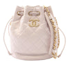 Chanel CC Quilted Calfskin Drawstring Bucket Bag Secondhand