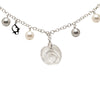 Dior Brass Faux Pearl Rose Pendant Necklace Secondhand