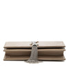 Saint Laurent Small Croc Embossed Leather Monogram Kate Tassel Wallet on Chain Secondhand