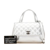 Secondhand Chanel Quilted Metallic Calfskin Pilot Essentials Double Sided Flap