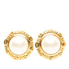 Secondhand Chanel Gold Plated Faux Pearl Clip On Earrings