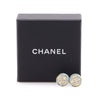 Chanel CC Gold Plated Resin and Strass Striped Push Back Earrings Secondhand