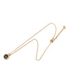 Secondhand Dior Gold Plated Enamel Strass Logo Pendant Necklace
