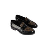 Secondhand Louis Vuitton Black and Monogram Canvas Moccasin - '20s