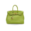 Secondhand Hermès Birkin 35 Vert Anis Togo Leather Bag - '10s