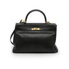 Secondhand Hermès Kelly 35 Black Leather Bag - '00s