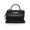 Secondhand Hermès Kelly 35 Black Leather Bag - '00s