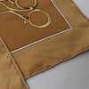 Hermès Carré 90 "Profilé" Silk handkerchief in Brown Secondhand
