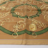 Hermès Carré 90 "Profilé" Silk handkerchief in Brown Secondhand