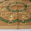 Hermès Carré 90 "Profilé" Silk handkerchief in Brown Secondhand