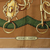 Hermès Carré 90 "Profilé" Silk handkerchief in Brown Secondhand