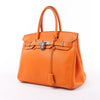 HERMES Birkin 30 Veau Swift Orange Silver Metal Fittings Handbag □J: 2006 (Copy) Secondhand