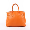 HERMES Birkin 30 Veau Swift Orange Silver Metal Fittings Handbag □J: 2006 (Copy) Secondhand