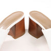 Hermès Camilla Leather Louris Buckle Mule Sandals in White, Size 37.5 EU Secondhand