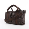 Hermes Caravan Horizontal PM Veau Derma Chocolat Silver Metal Fittings 2Way Handbag Secondhand