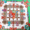 Hermès Carré 90 "Les Rubans du Cheval" Silk handkerchief in Green Secondhand