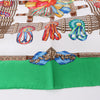 Hermès Carré 90 "Les Rubans du Cheval" 100% Silk Scarf in Green Secondhand