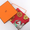 Hermès Carré 90 "Ferronnerie" 100% Silk Scarf in Red Secondhand