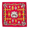 Hermès Carré 90 "Ferronnerie" Silk handkerchief in Red Secondhand