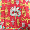 Hermès Carré 90 "Ferronnerie" 100% Silk Scarf in Red Secondhand