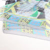 Secondhand Hermès Carré 140 "CHEVAUX DE KARNAK" Silk handkerchief in Gray