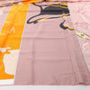 Secondhand Hermès Carré 140 "Caleche Mors et Bouteilles" Silk handkerchief in Pink x Beige