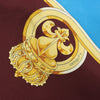 Hermès Carré 140 "Eperon d'Or" Silk handkerchief in Blue x Brown Secondhand