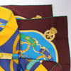 Hermès Carré 140 "Eperon d'Or" Silk handkerchief in Blue x Brown Secondhand