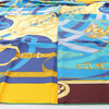 Hermès Carré 140 "Eperon d'Or" Silk handkerchief in Blue x Brown Secondhand