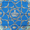 Hermès Carré 70 "Couronnes Crown" Silk handkerchief in Blue Secondhand