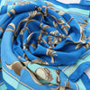 Hermès Carré 70 "Couronnes Crown" Silk handkerchief in Blue Secondhand