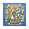 Hermès Carré 90 "Art des Steppes" Silk handkerchief in Blue Secondhand