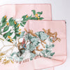 Hermès Carré 90 "AU COEUR DES BOIS" Silk handkerchief in Pink Secondhand