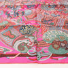 Hermès Carré 90 " AU FIL DU CARRE" Silk handkerchief in Pink Secondhand